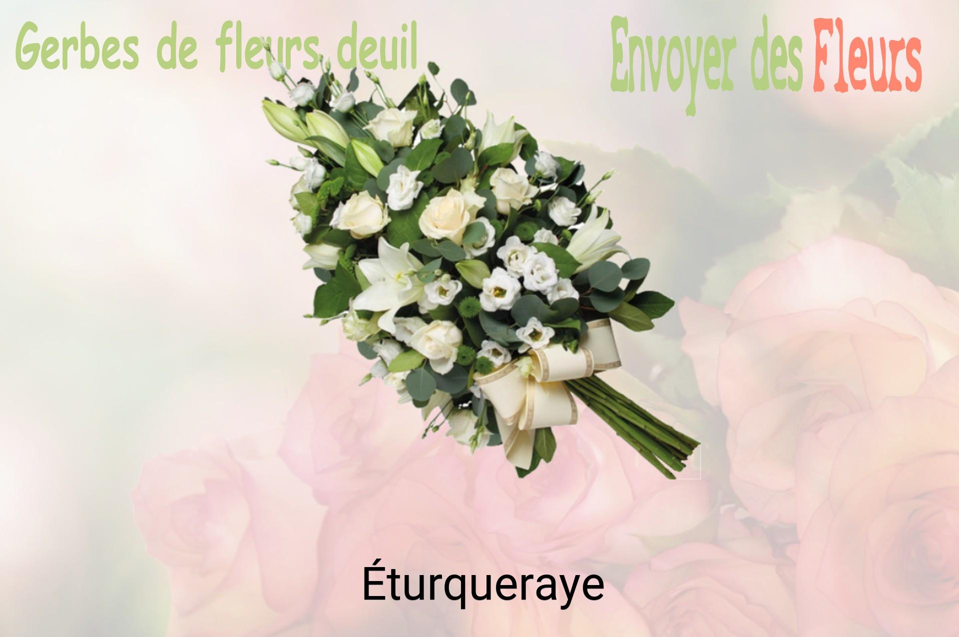 Gerbe de fleurs de deuil livrée à Éturqueraye
